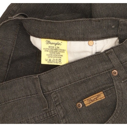 Wrangler Texas Men Black Straight Regular Stretch Jeans W33 L34