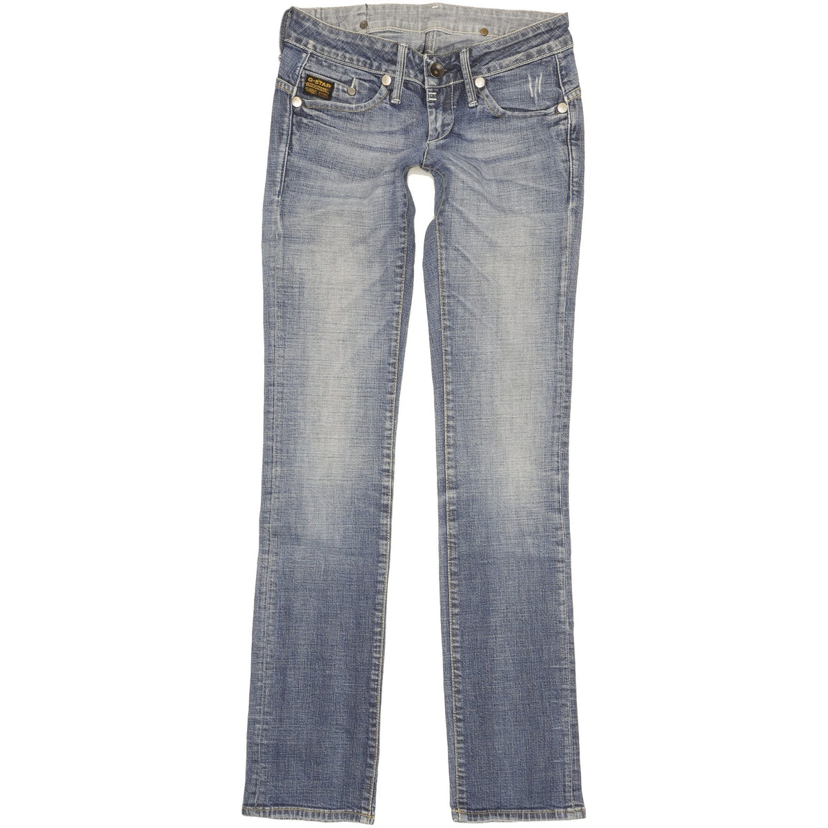 G-Star Women Blue Straight Slim Stretch Jeans W26 L32