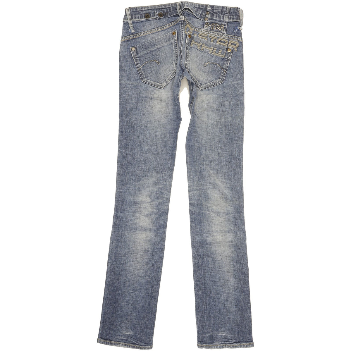 G-Star Women Blue Straight Slim Stretch Jeans W26 L32
