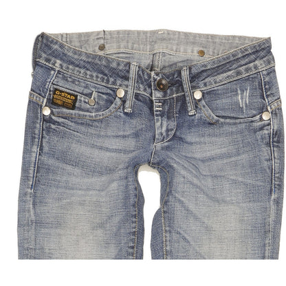 G-Star Women Blue Straight Slim Stretch Jeans W26 L32