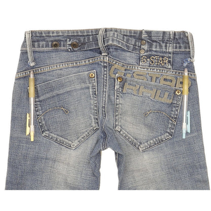 G-Star Women Blue Straight Slim Stretch Jeans W26 L32