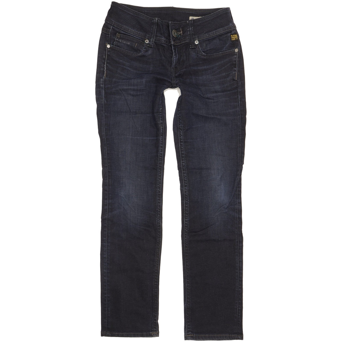 G-Star Ford Women Blue Straight Slim Stretch Jeans W27 L30