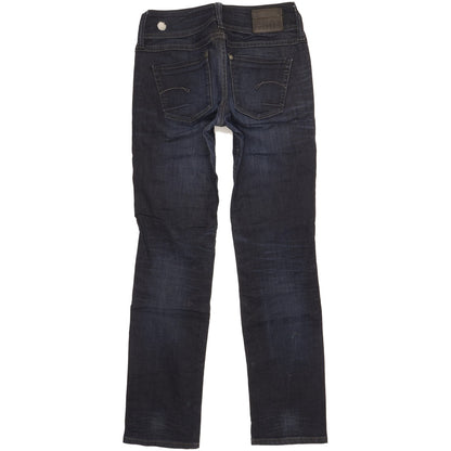 G-Star Ford Women Blue Straight Slim Stretch Jeans W27 L30