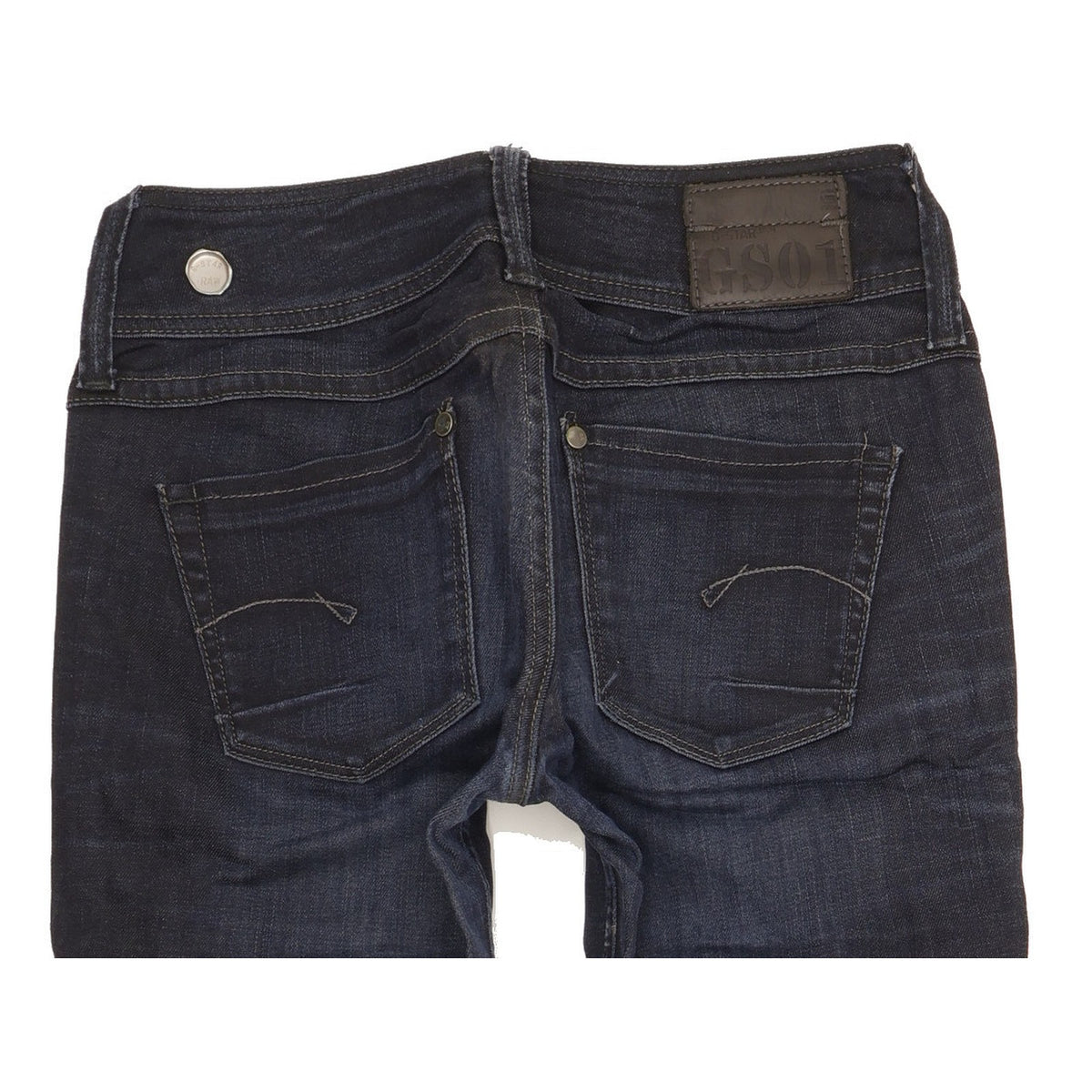 G-Star Ford Women Blue Straight Slim Stretch Jeans W27 L30