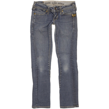 G-Star Core Women Blue Straight Slim Stretch Jeans W26 L28