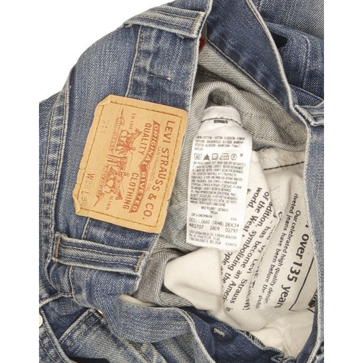 Levi's 511 Men Blue Straight Slim Jeans W28 L28