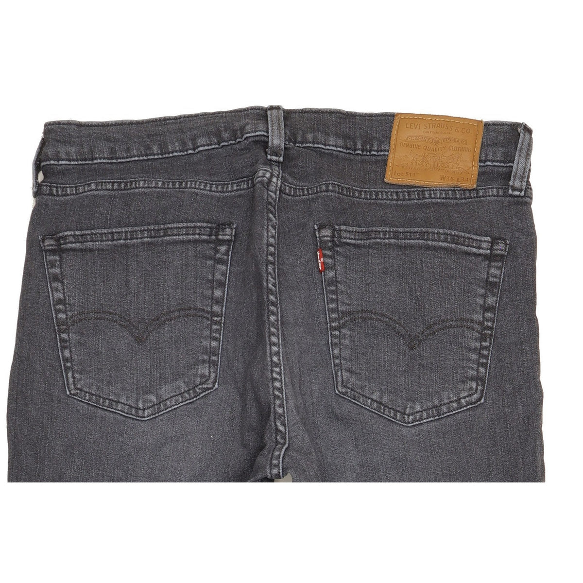 Levi's 511 Men Grey Straight Slim Stretch Jeans W36 L33