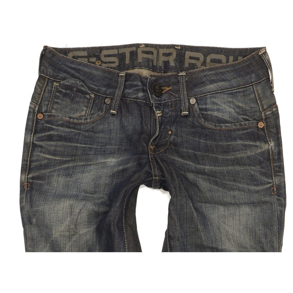 G-Star Women Blue Straight Slim Jeans W28 L33