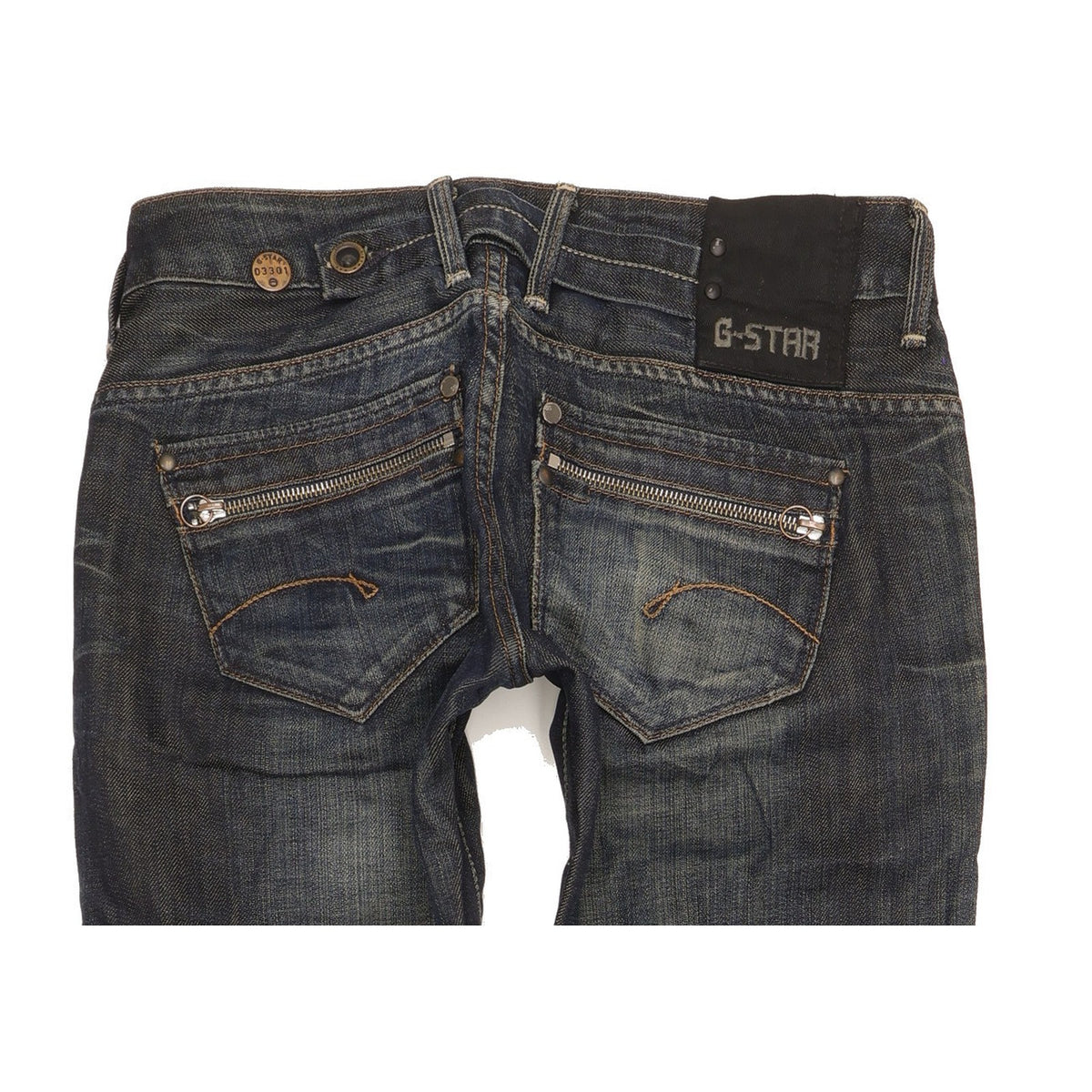 G-Star Women Blue Straight Slim Jeans W28 L33