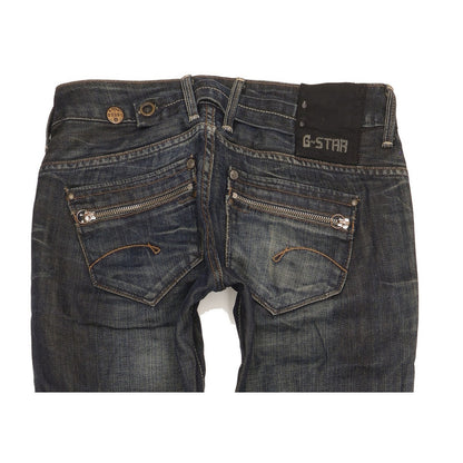 G-Star Women Blue Straight Slim Jeans W28 L33