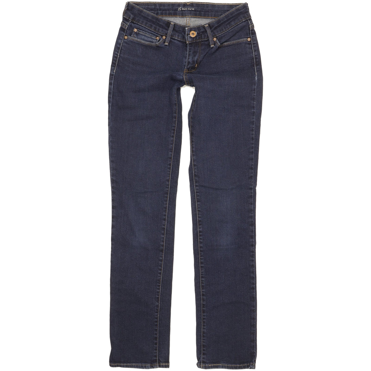 Levi's Demi Curve Blue Straight Slim Stretch Jeans High Waisted W25 L32