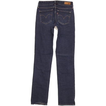 Levi's Demi Curve Blue Straight Slim Stretch Jeans High Waisted W25 L32