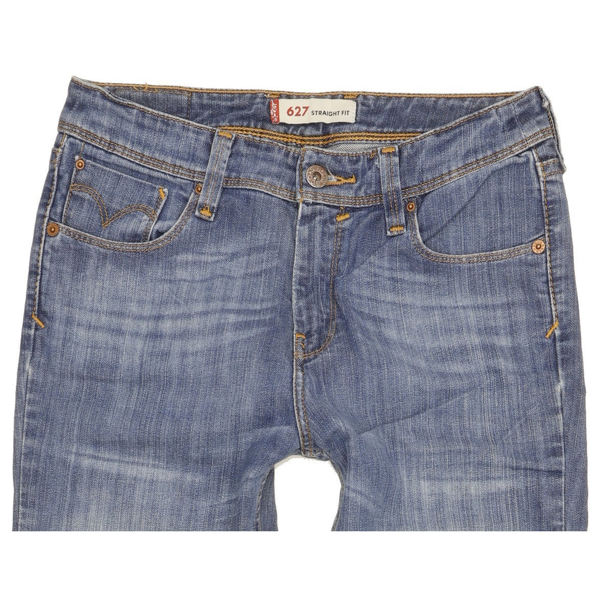 Levi's 627 Women Blue Straight Regular Stretch Jeans W29 L31