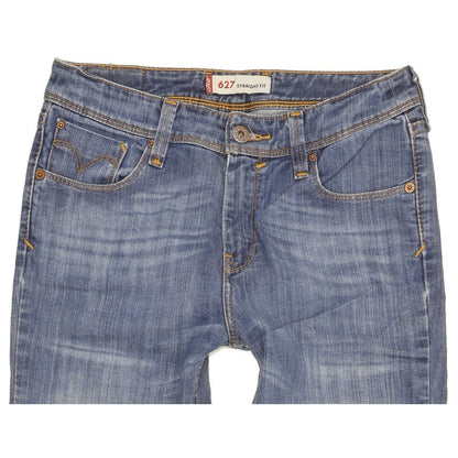 Levi's 627 Women Blue Straight Regular Stretch Jeans W29 L31