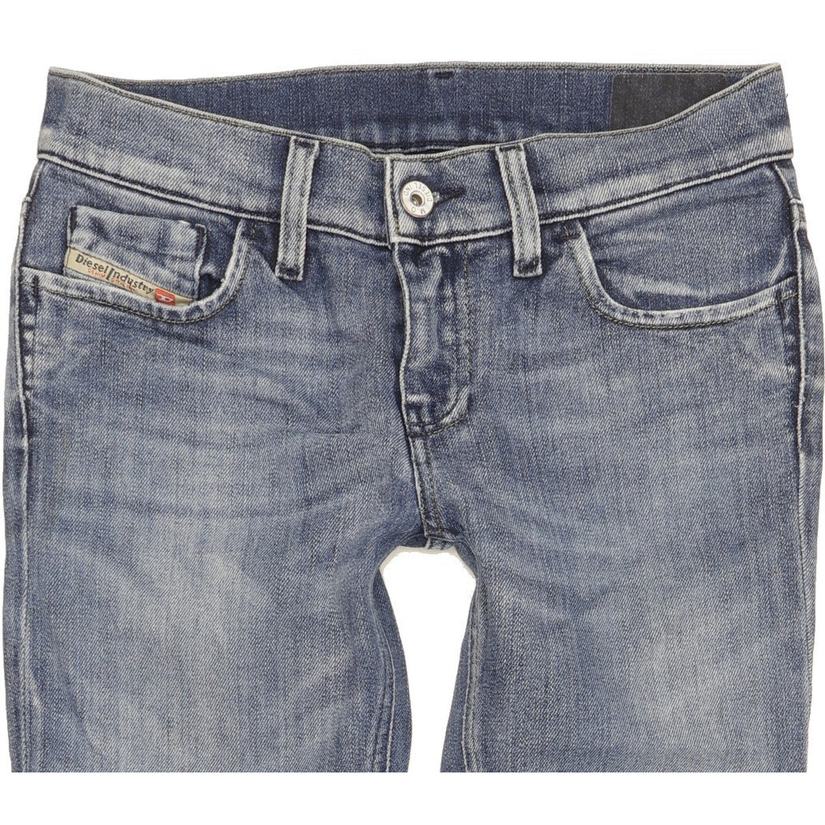 Diesel Liv Women Blue Straight Slim Stretch Jeans W26 L30
