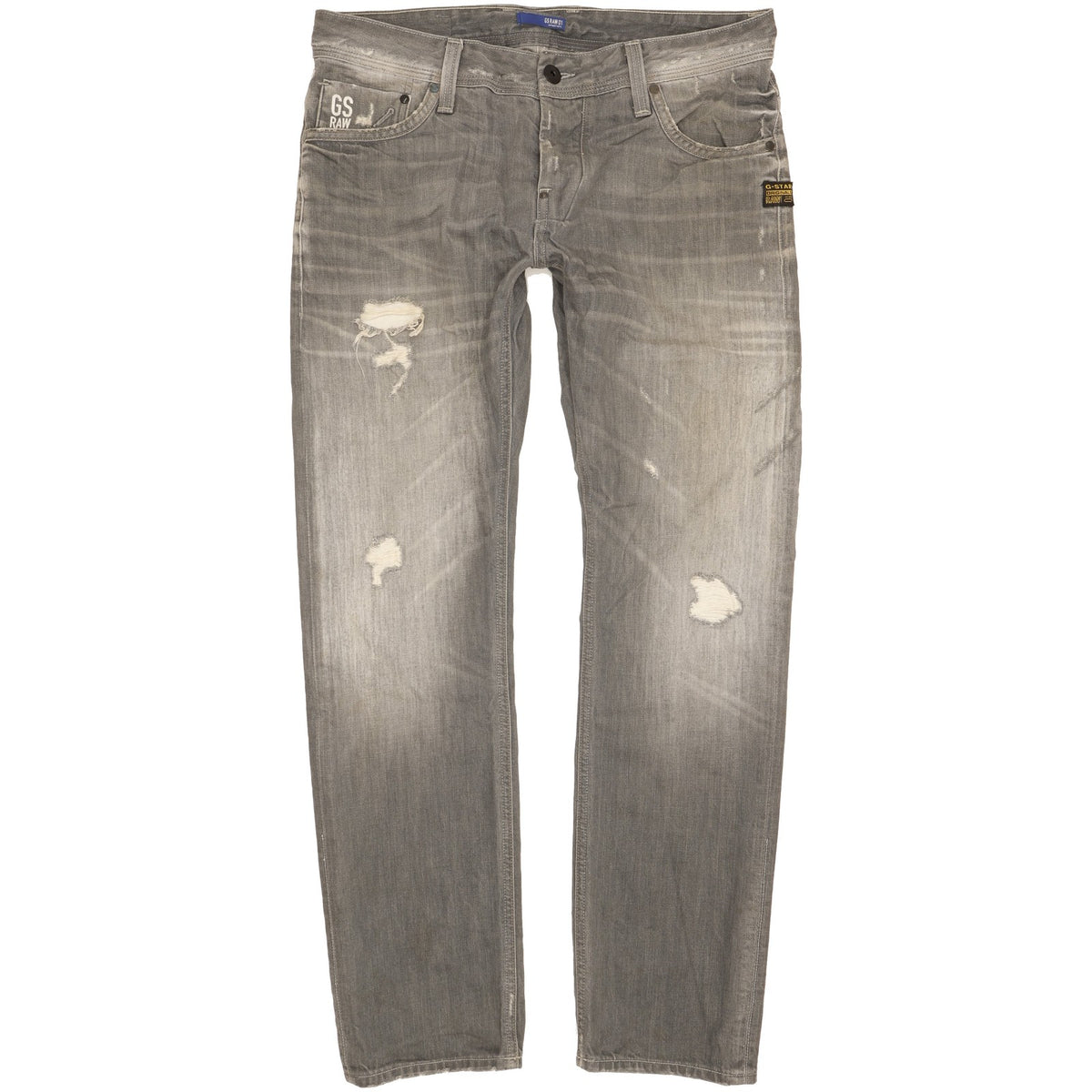 G-Star Attacc Men Grey Straight Slim Jeans W32 L32