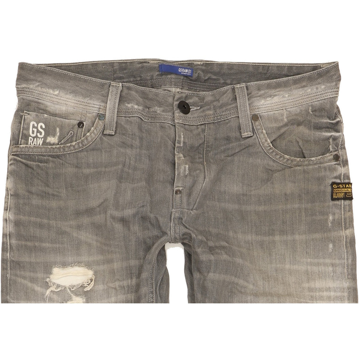 G-Star Attacc Men Grey Straight Slim Jeans W32 L32