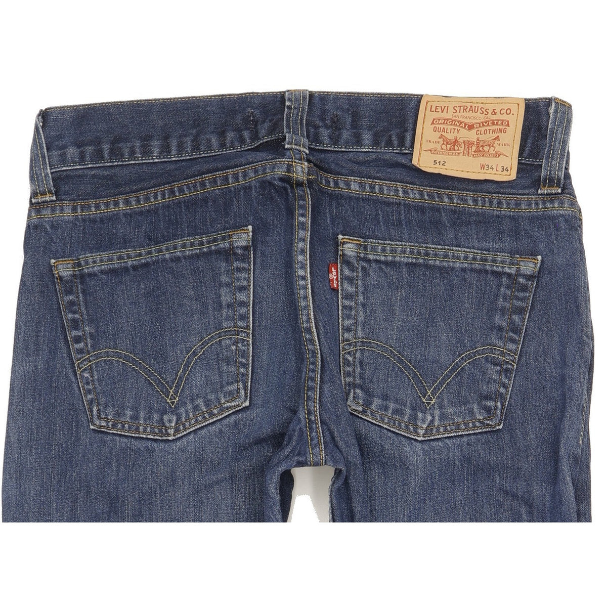 Levi's 512 Men Blue Straight Regular Jeans W34 L32