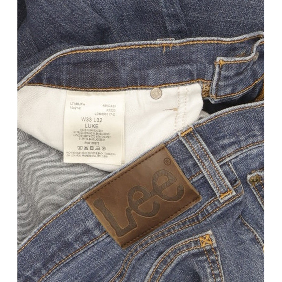 Lee Luke Men Blue Skinny Slim Stretch Jeans W33 L30