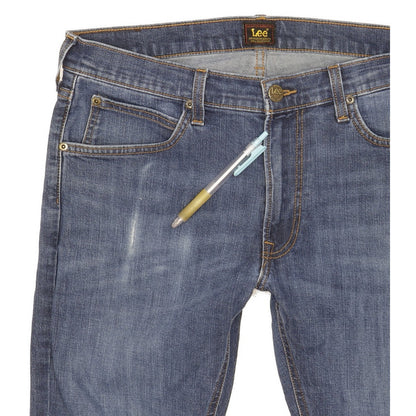 Lee Luke Men Blue Skinny Slim Stretch Jeans W33 L30