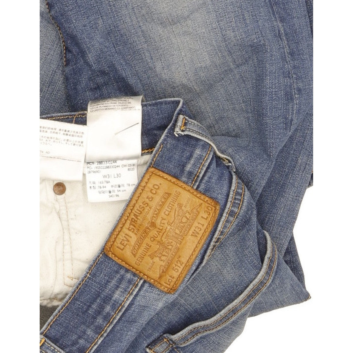 Levi's 512 Men Blue Tapered Slim Stretch Jeans W31 L29