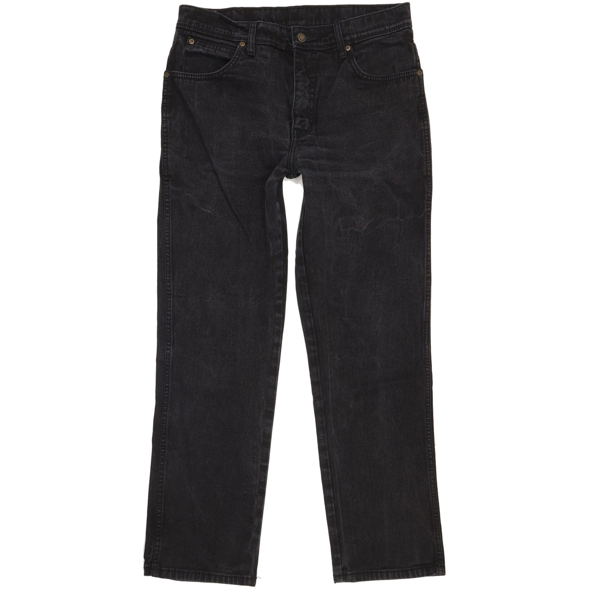 Wrangler Durable Quality Men Black Straight Regular Stretch Jeans W33 L29