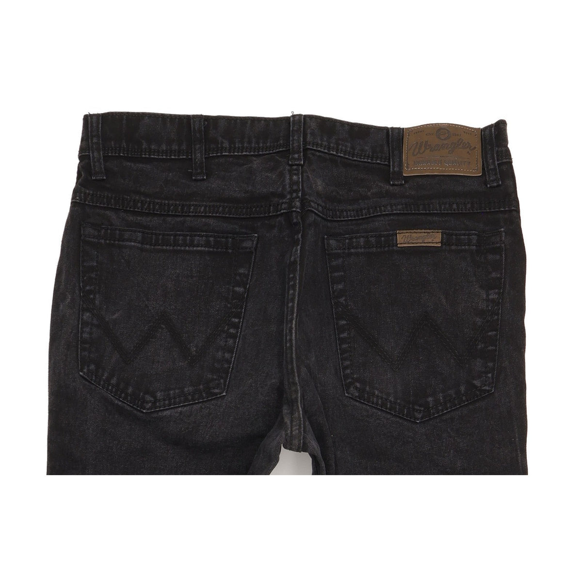 Wrangler Durable Quality Men Black Straight Regular Stretch Jeans W33 L29
