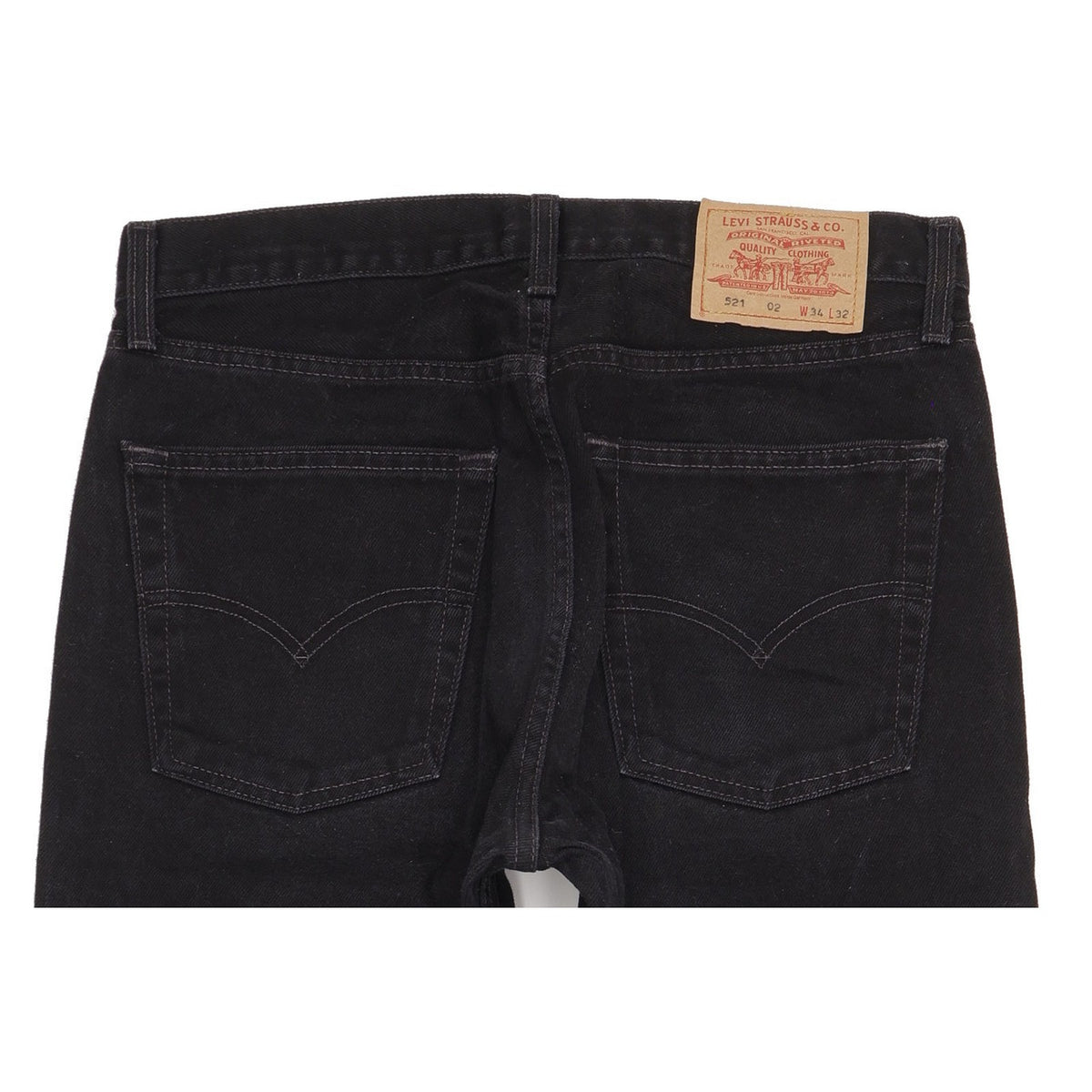 Levi's 521 Men Black Straight Regular Jeans W34 L32