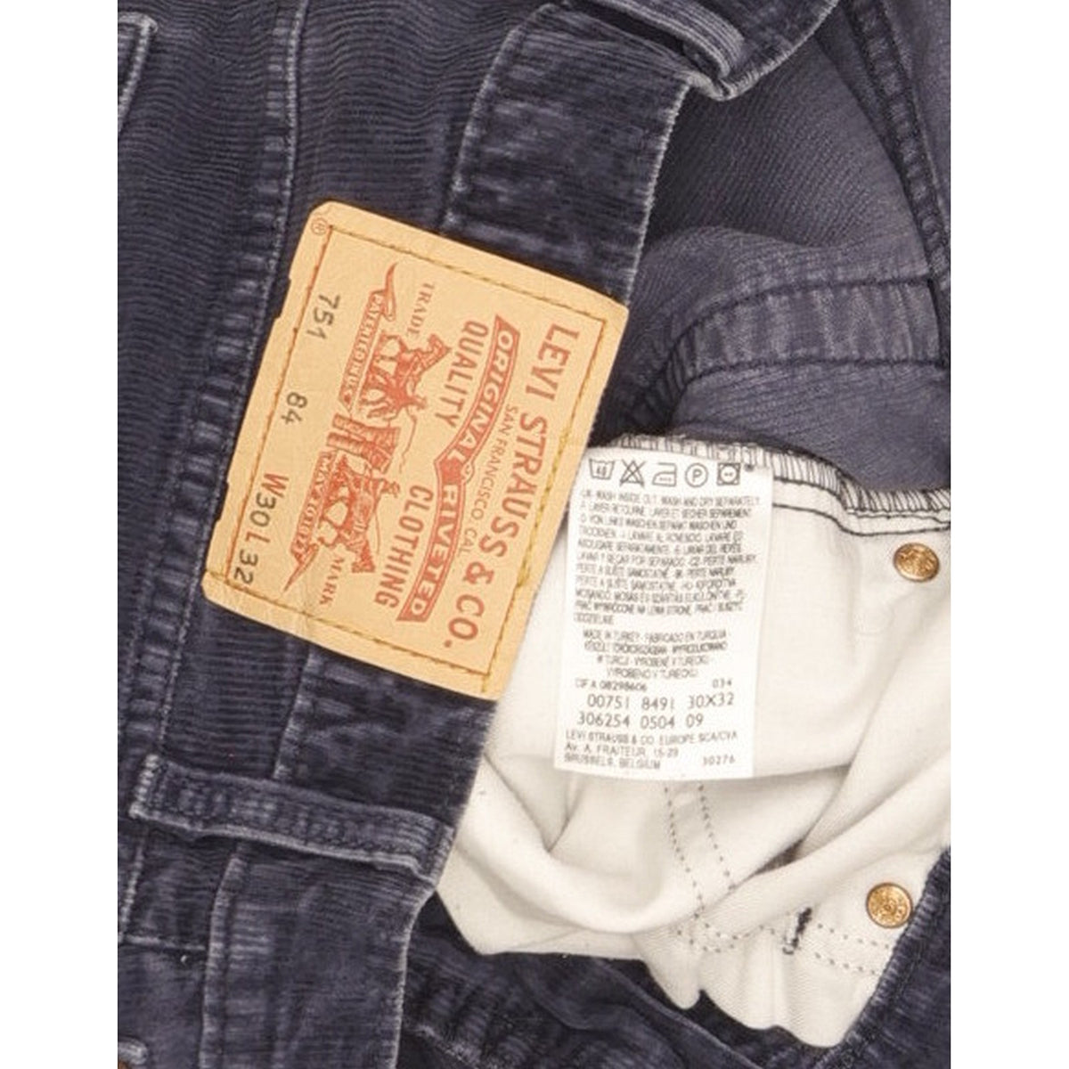 Levi's 751 Men Blue Straight Regular Trousers W30 L29