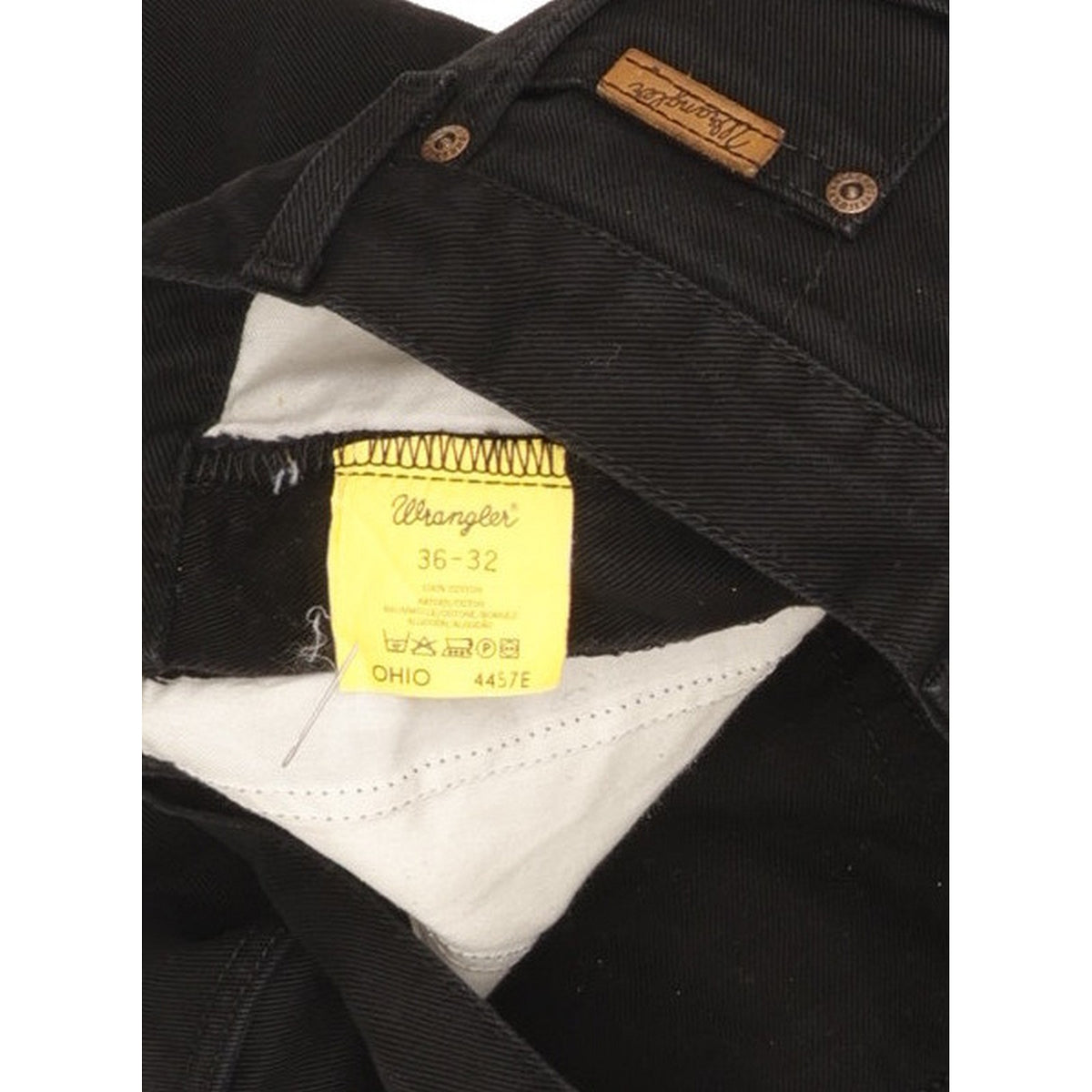 Wrangler Ohio Men Black Straight Regular Jeans W36 L31