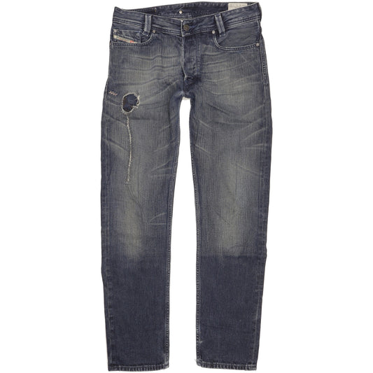 Diesel Heeven Men Blue Straight Slim Jeans W31 L32