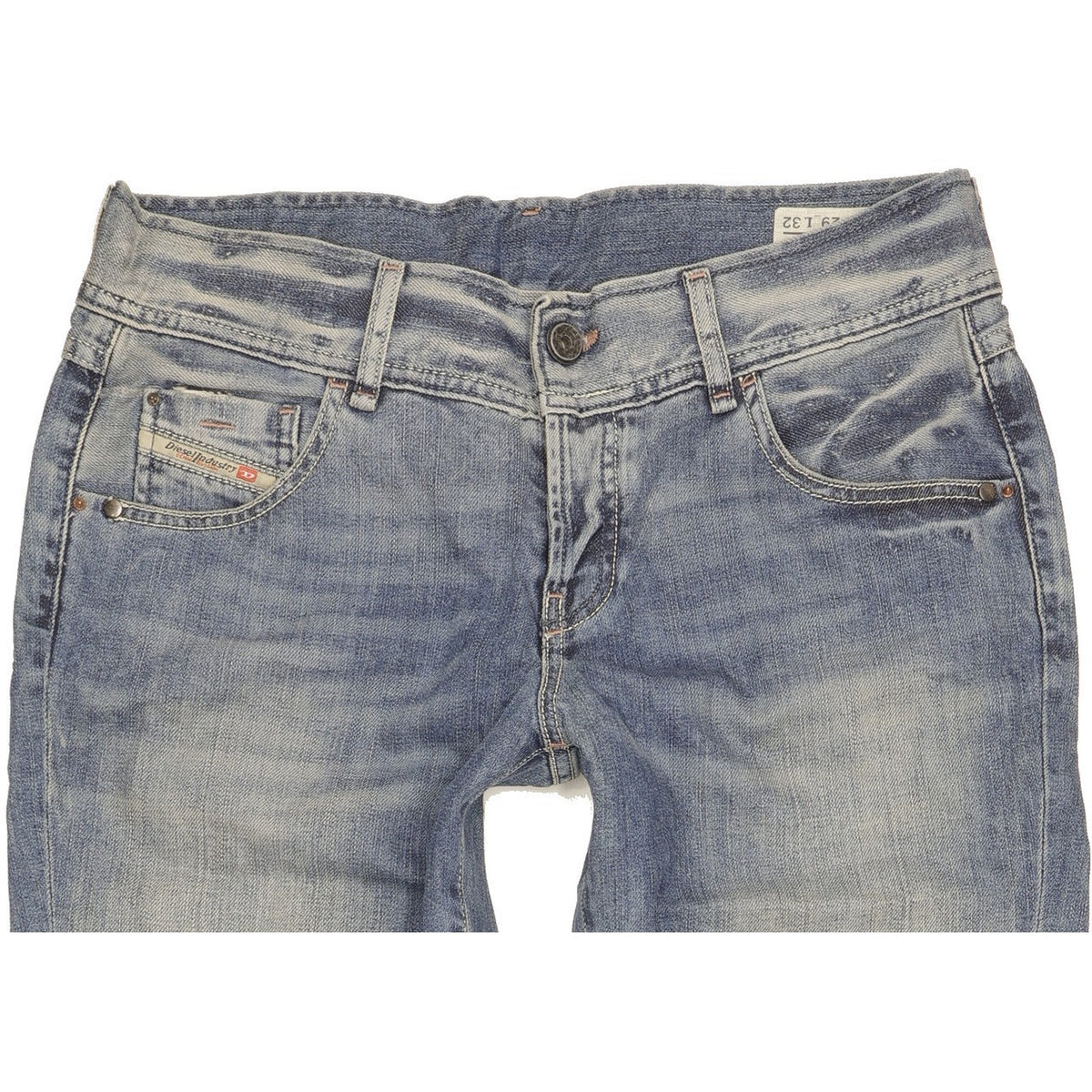 Diesel Klune Women Blue Tapered Regular Jeans W29 L30
