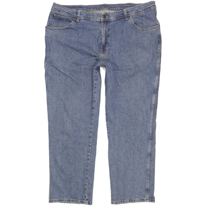 Wrangler Durale Quality Men Blue Straight Regular Stretch Jeans W42 L29