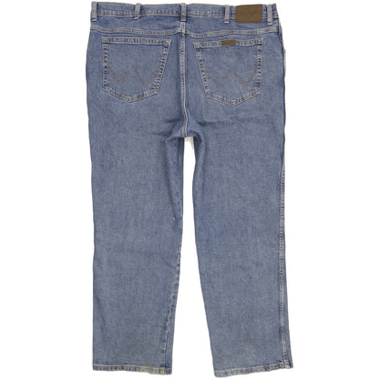 Wrangler Durale Quality Men Blue Straight Regular Stretch Jeans W42 L29