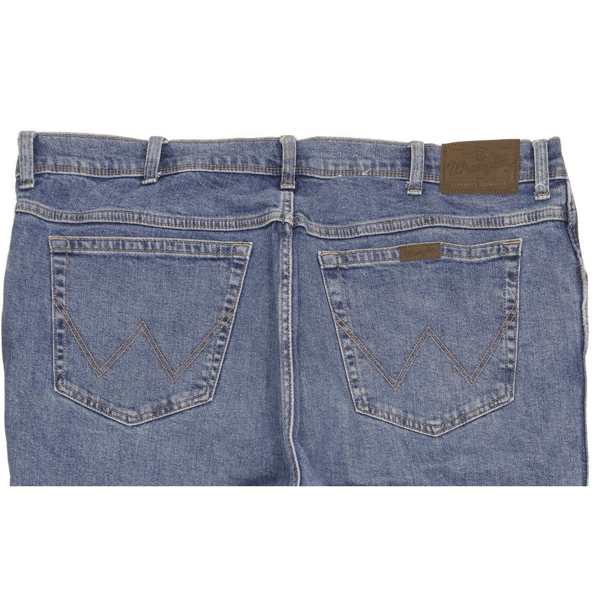 Wrangler Durale Quality Men Blue Straight Regular Stretch Jeans W42 L29