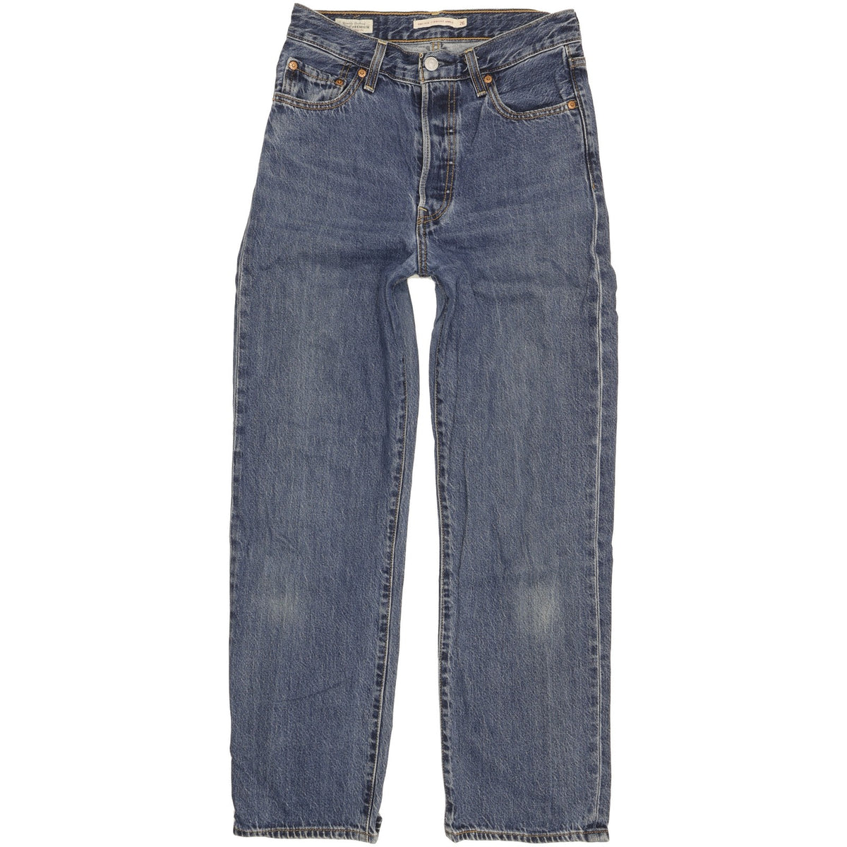Levi's Ribcage Blue Straight Slim Stretch Jeans High Waisted W26 L29