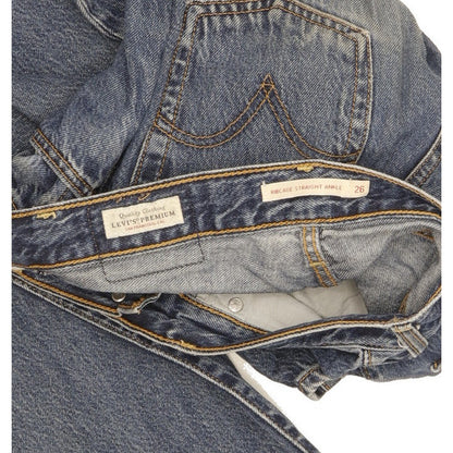 Levi's Ribcage Blue Straight Slim Stretch Jeans High Waisted W26 L29