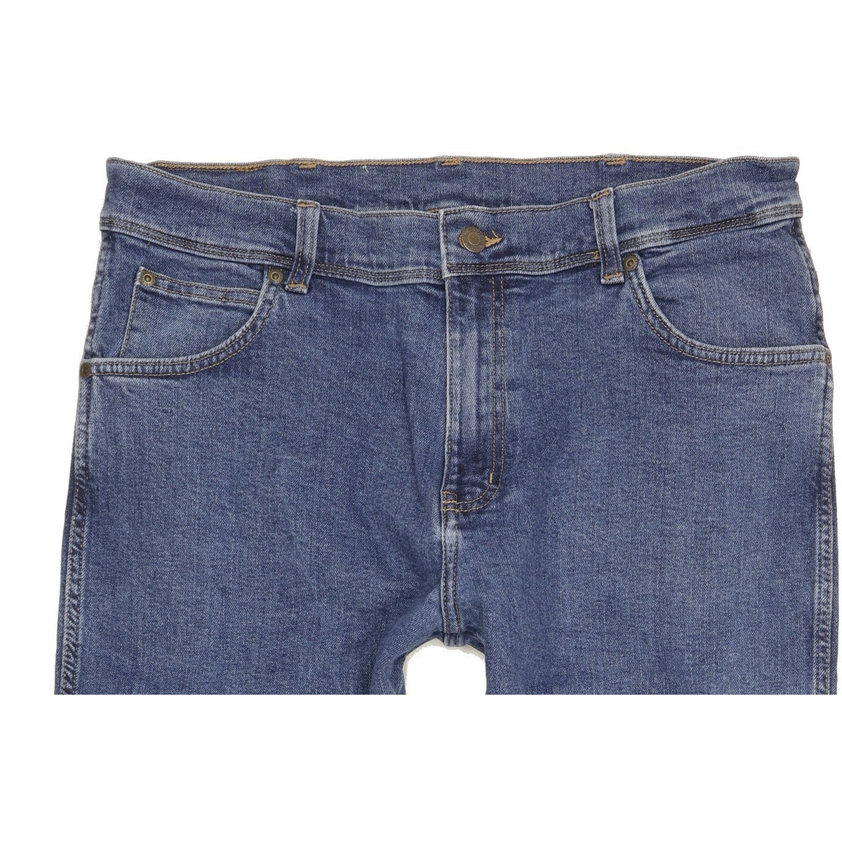Wrangler Durable Quality Men Blue Straight Regular Stretch Jeans W36 L29