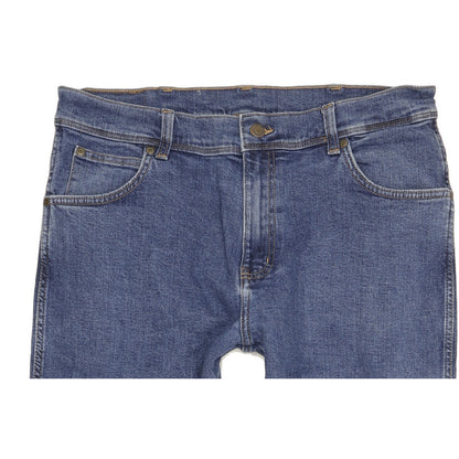 Wrangler Durable Quality Men Blue Straight Regular Stretch Jeans W36 L29