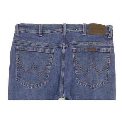 Wrangler Durable Quality Men Blue Straight Regular Stretch Jeans W36 L29