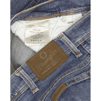Wrangler Durable Quality Men Blue Straight Regular Stretch Jeans W36 L29