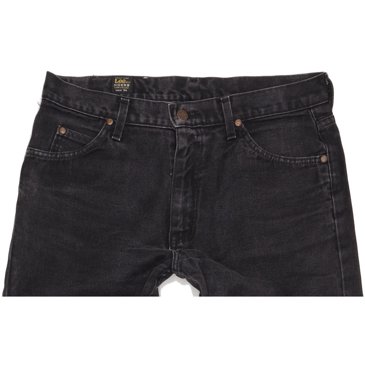 Lee Men Black Straight Regular Jeans W34 L33