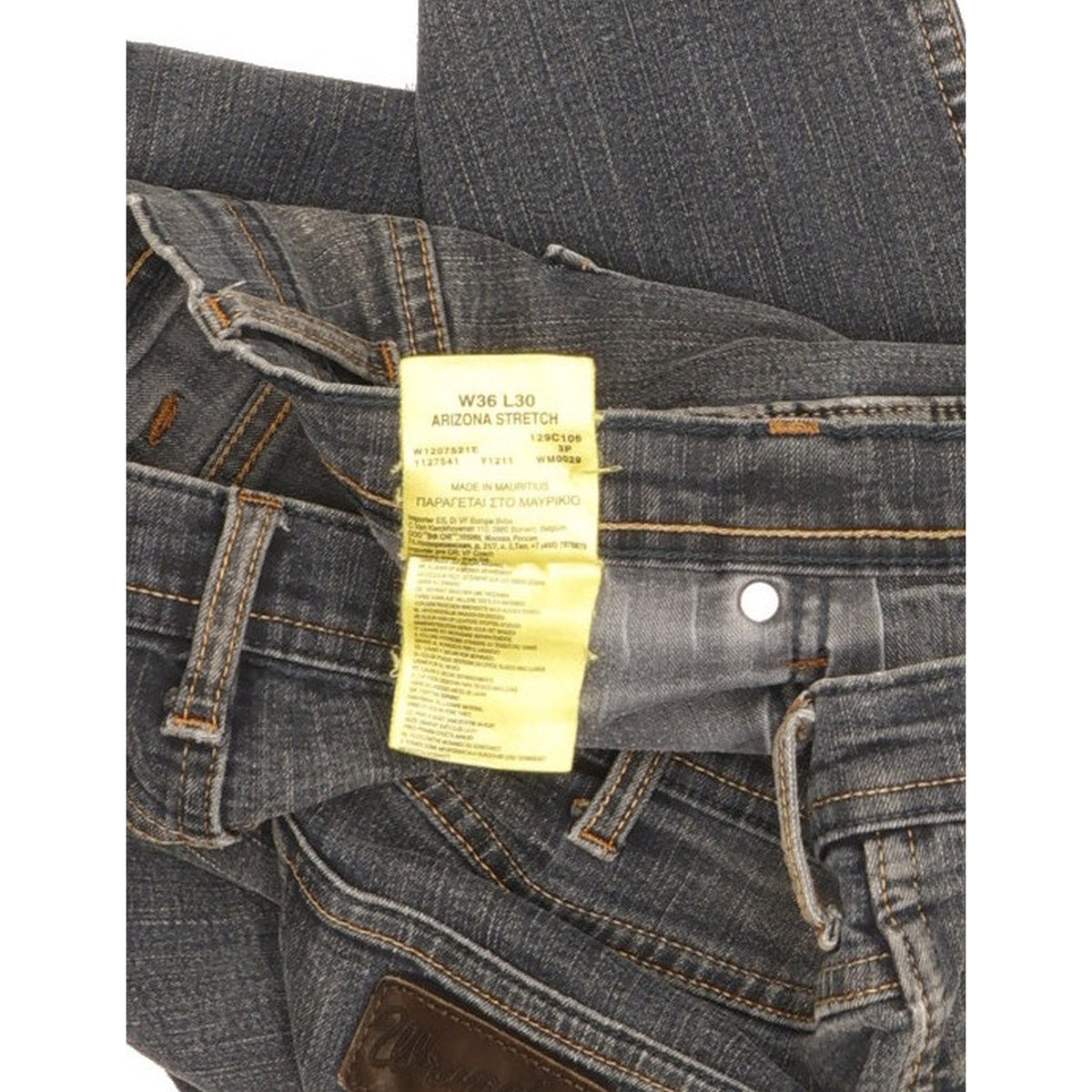 Wrangler Arizona Men Blue Straight Regular Stretch Jeans W36 L29