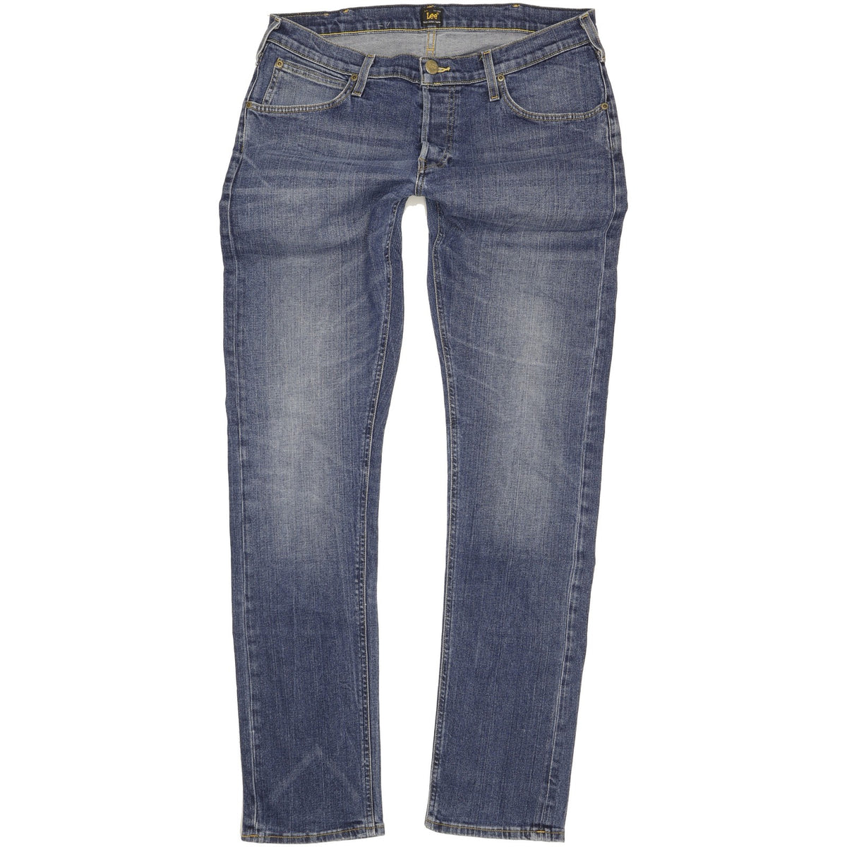 Lee Daren Men Blue Straight Slim Stretch Jeans W36 L36