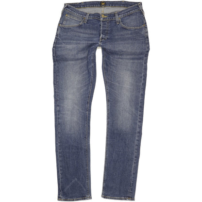 Lee Daren Men Blue Straight Slim Stretch Jeans W36 L36