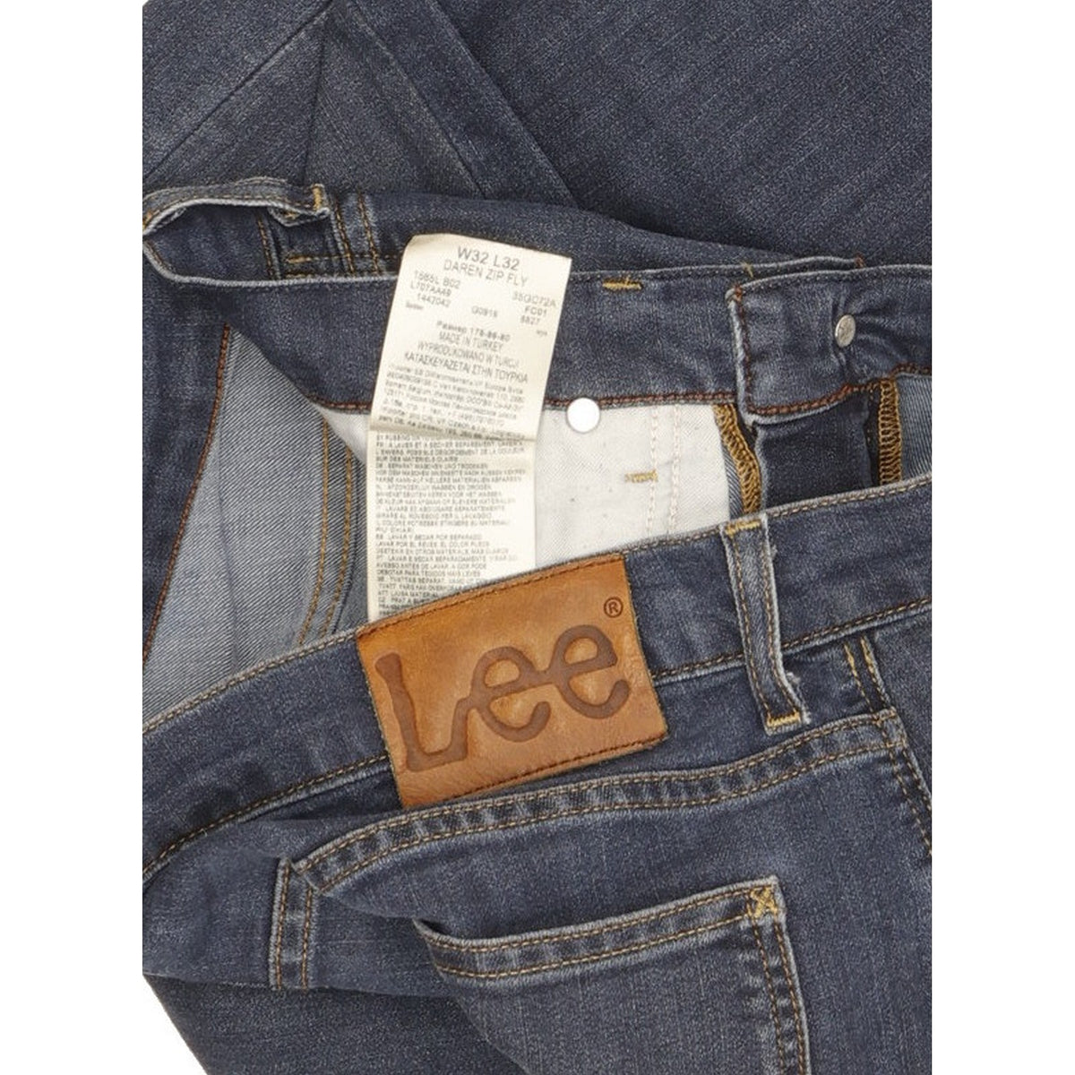Lee Daren Men Blue Straight Slim Stretch Jeans W32 L30