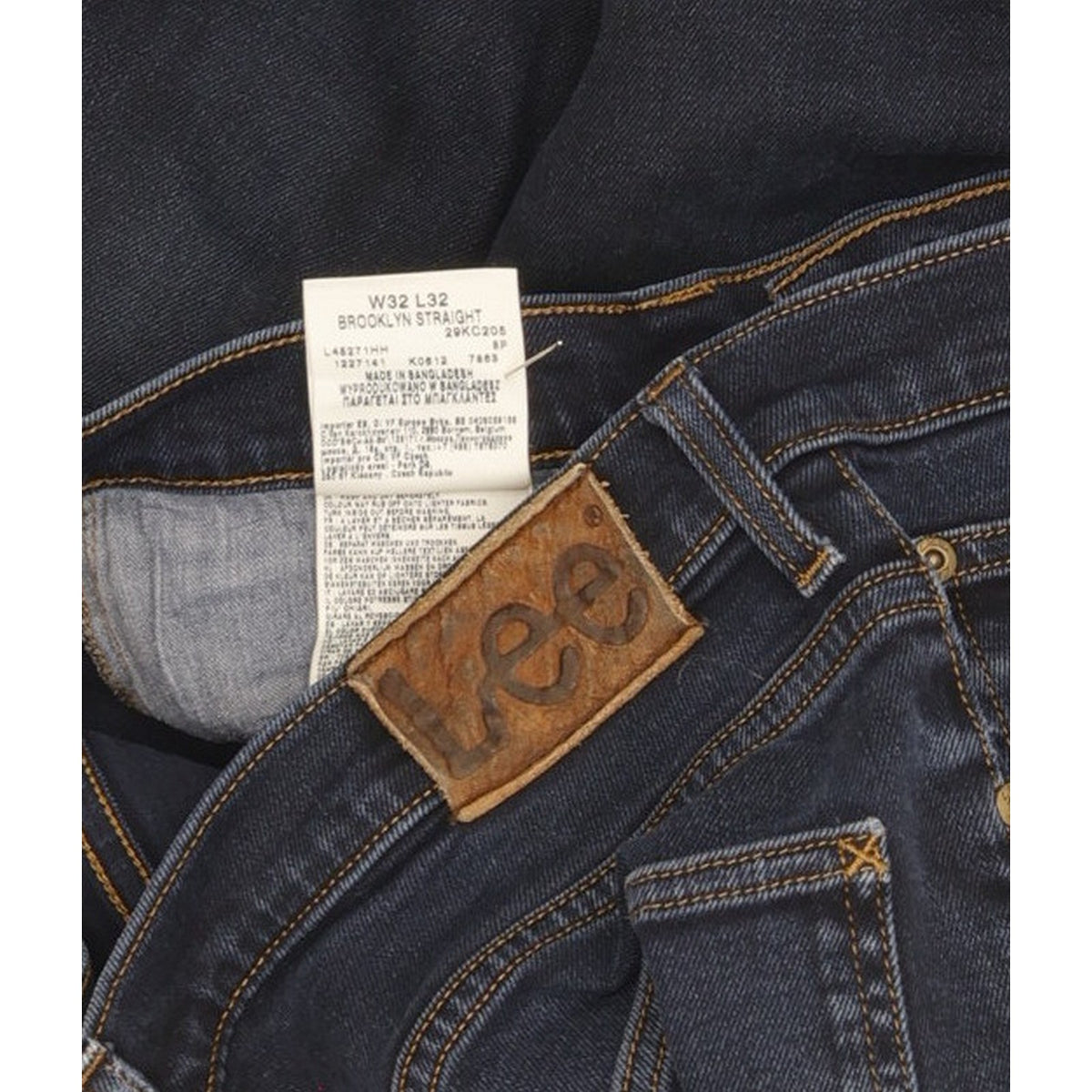 Lee Brooklyn Men Blue Straight Regular Stretch Jeans W32 L31