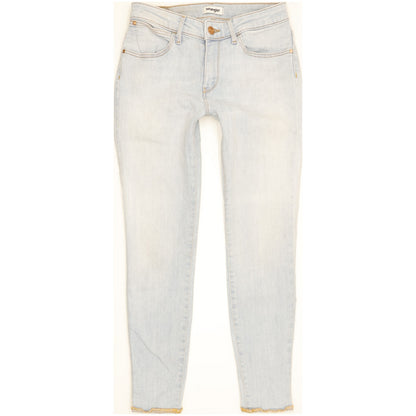 Wrangler Women Blue Skinny Slim Cropped Stretch Jeans W27 L30