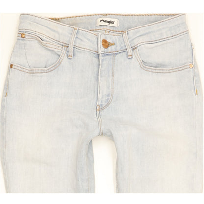 Wrangler Women Blue Skinny Slim Cropped Stretch Jeans W27 L30