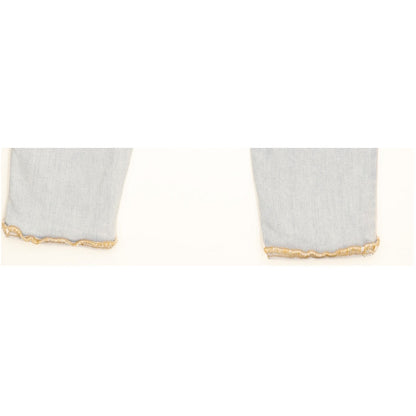 Wrangler Women Blue Skinny Slim Cropped Stretch Jeans W27 L30
